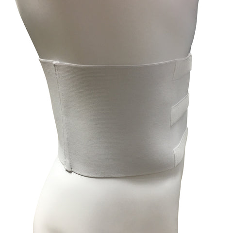 OTC Rib Belt For Men, 6-Inch Chest Panel, Elastic Compression, Universal Fit, White