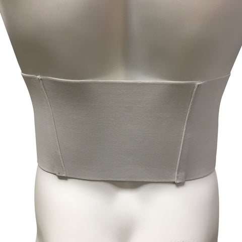 OTC Rib Belt For Men, 6-Inch Chest Panel, Elastic Compression, Universal Fit, White