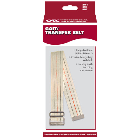OTC Gait Transfer Belt, Support Hold for Caregiver, White