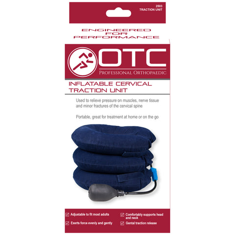 OTC Cervical Traction Unit, Head Neck Spine, Inflatable, Select Series, Navy