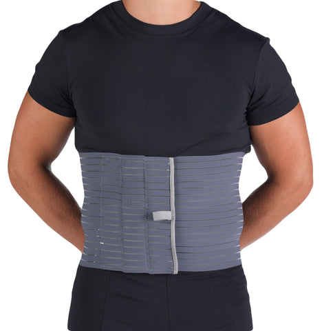 OTC Abdominal Binder for Men, Ribbed Elastic Compression, Select Series, Grey