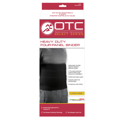 OTC Abdominal Binder, Four-Panel Body, Heavy Duty 12-Inch, Select Series, White