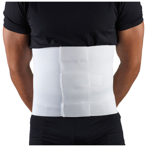 OTC Abdominal Binder, 10-Inch Chest and Rib Panel, Elastic, White