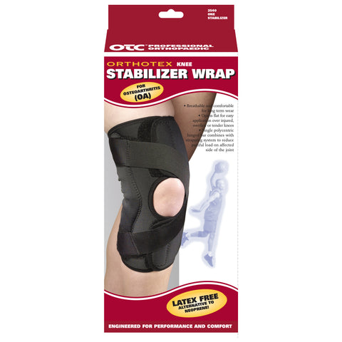 OTC Knee Stabilizer Wrap for Osteoarthritis, Orthotex, Black, Left