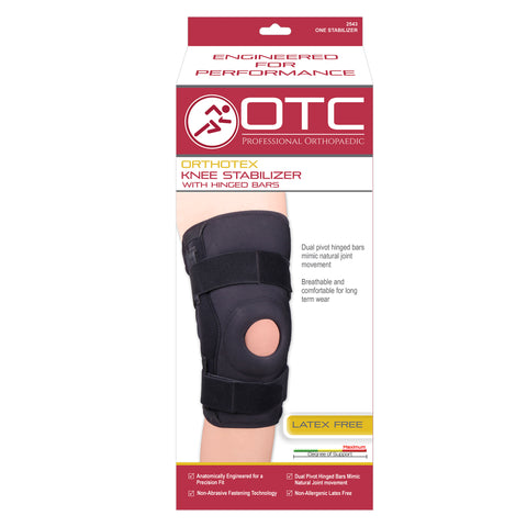 OTC, Knee Stabilizer, Hinged Bars, Orthotex, Black