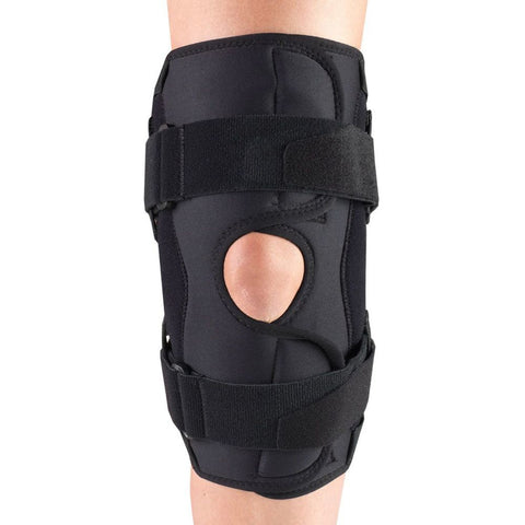 OTC Knee Stabilizer Wrap, Hinged Bars, Orthotex, Black