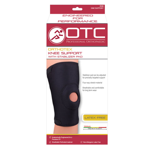 OTC Knee Support, Stabilizer Pad, Orthotex, Black