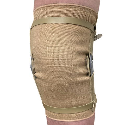 OTC Knee Brace, Hinged Bars, Knit Elastic, Beige