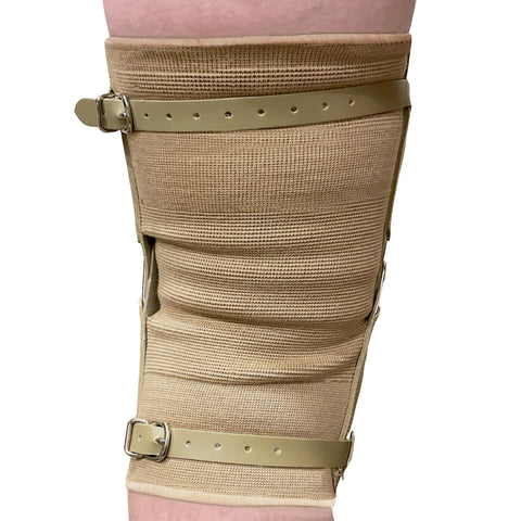 OTC Knee Brace, Hinged Bars, Knit Elastic, Beige