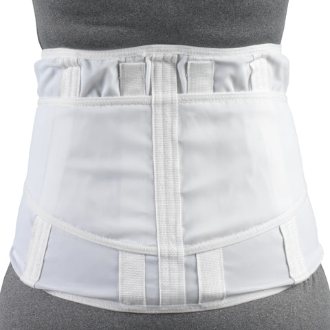 OTC Lumbo-Sacral Support, Lower Back, Metal Stay Insert, Strong Mesh Elastic, White