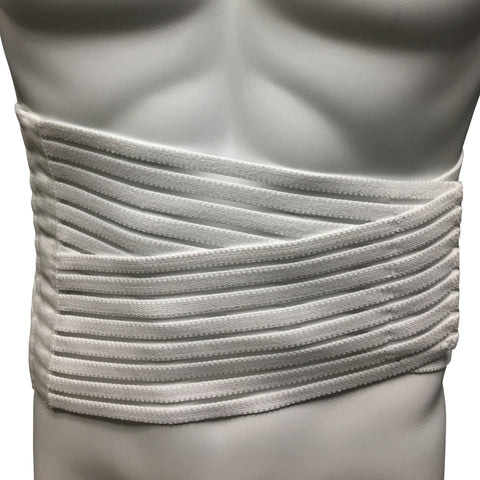 OTC Lumbosacral Support, 7-inch Lower Back, Lightweight Compression, Elastic, White