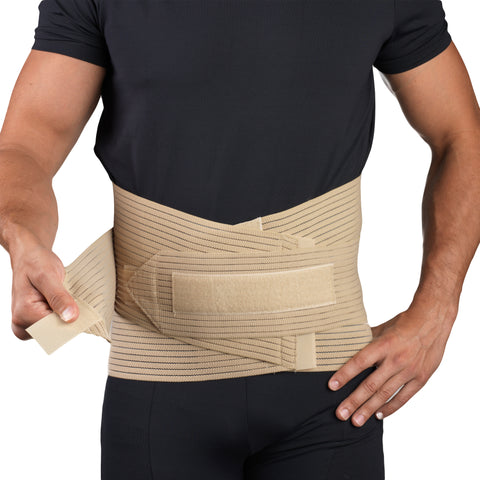 OTC Lumbo-Sacral Support, Abdominal Uplift, 11-Inch Lower Back, Elastic, Beige