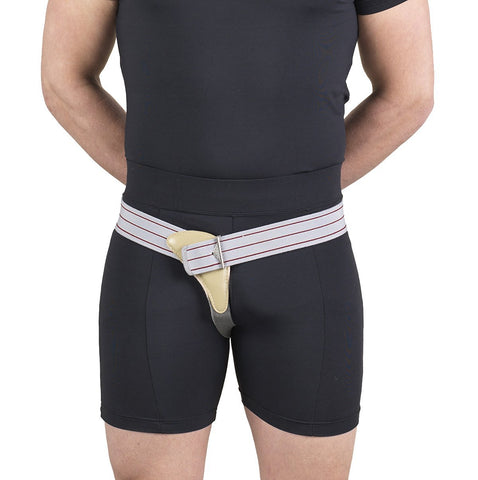 OTC Hernia Truss, Single Herniation, Inguinal Scrotal Treatment, Left or Right Side, Grey, Right