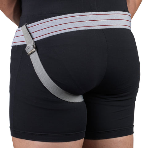 OTC Hernia Truss, Single Herniation, Inguinal Scrotal Treatment, Left or Right Side, Grey, Left