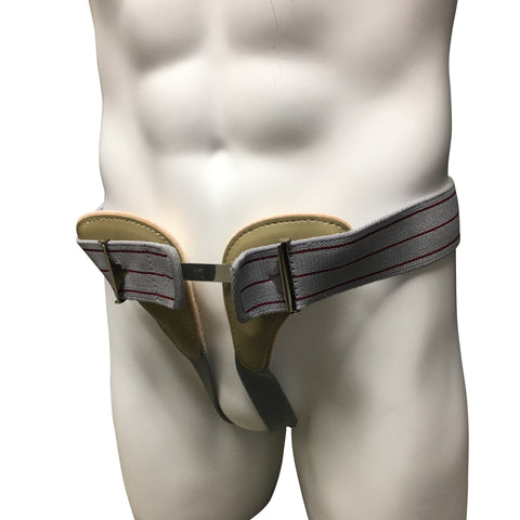 OTC Hernia Truss, Single or Double Herniation, Inguinal Scrotal Treatment, Grey
