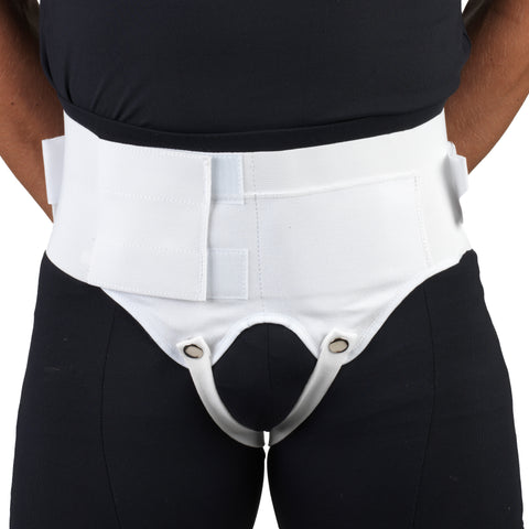 OTC Hernia Support, Single or Double Herniation, Inguinal Scrotal Treatment, White