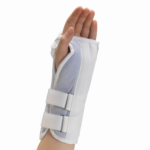 OTC KidsLine Wrist Splint, Soft Foam, Adjustable, Pediatric Support, White, Left