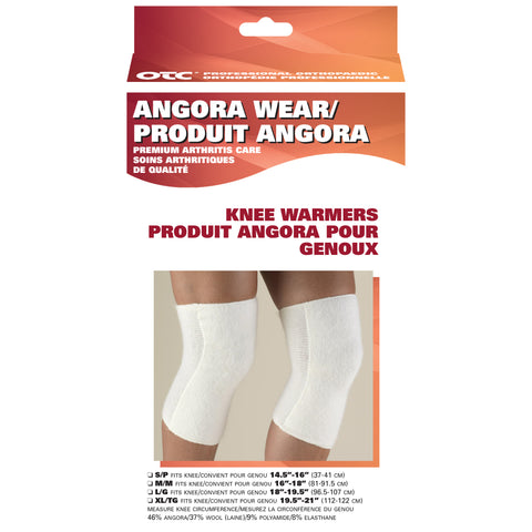 OTC Knee Warmer, Angora, Arthritis Relief, White