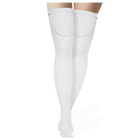 Truform Surgical Stockings, 18 mmHg Compression for Men and Women, Thigh High Length, Closed Toe