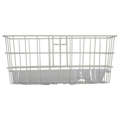 PCP 5166 white wire walker basket and removable tray