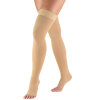Truform 20-30 mmHg Compression Stockings for Men and Women, Thigh High Length, Dot-Top, Open Toe