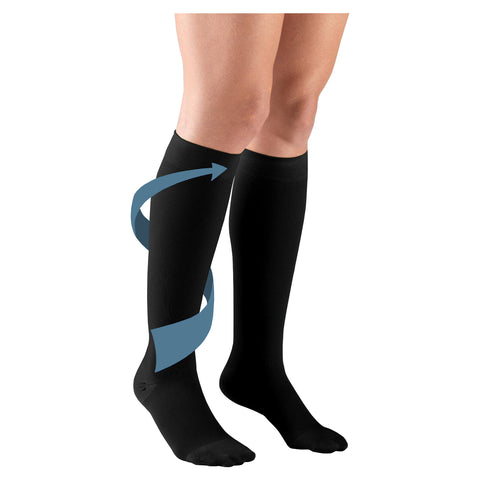 Truform HMNA 9808 Compression Stockings, Regular 15-20 mmHg, Below Knee BK, Men or Women, Closed Toe