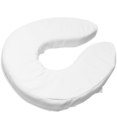 PCP 7018 white commode seat cushion with fastening straps
