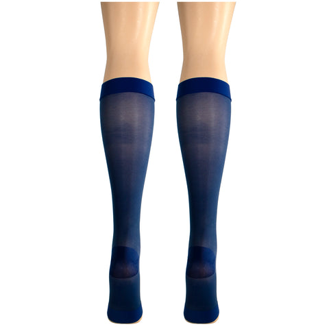 Truform Sheer Compression Stockings, 15-20 mmHg, Women's Knee High Length, Open Toe, 20 Denier