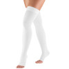 Truform 20-30 mmHg Compression Stockings for Men and Women, Thigh High Length, Dot-Top, Open Toe