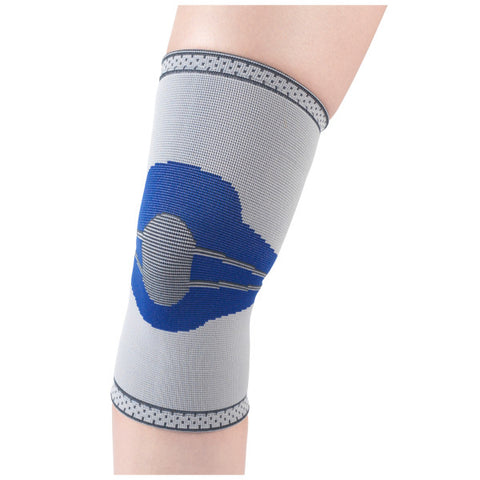 OTC Knee Support, Pullover Style, Lightweight Elastic, Gray/Blue
