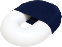 Molded Donut Cushion with Navy Cover - 18