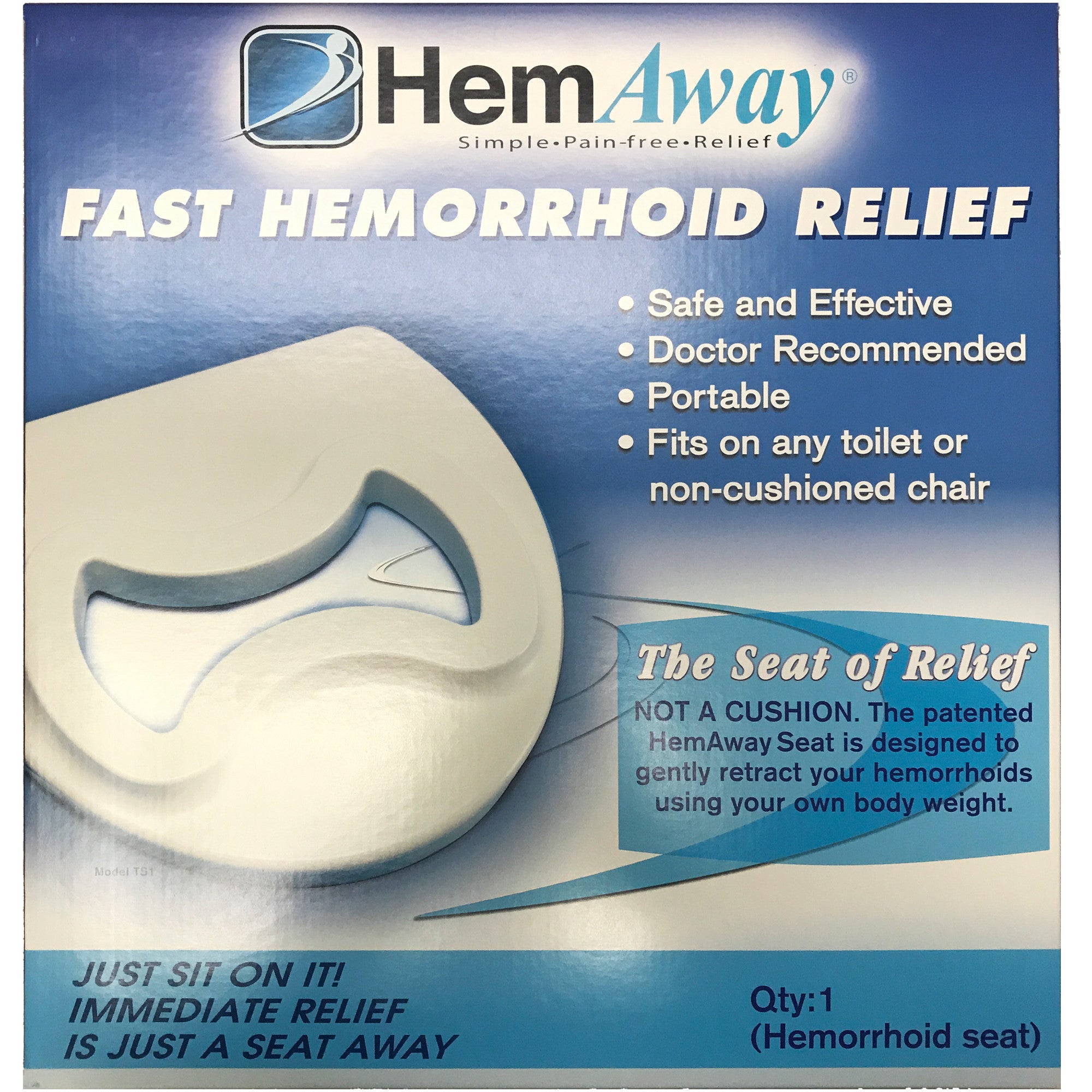 HemAway Hemorrhoid Relief Toilet Seat - Home Medical Supply