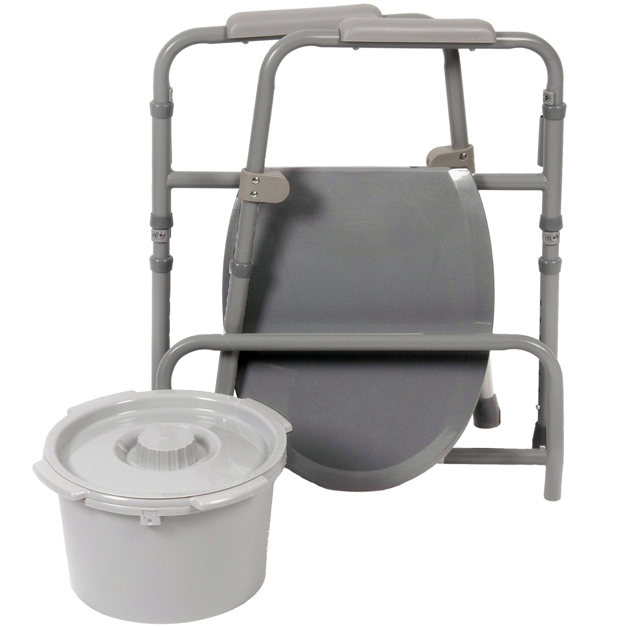Easy-Fold Commode w/ Safety Frame - Free Shipping - Home Medical Supply