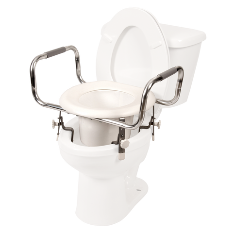 Adjustable Raised Toilet Seat w/ Arms
