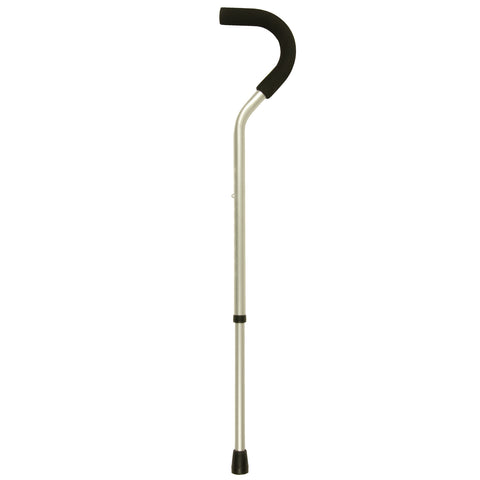 Silver Extended Foam Grip Cane