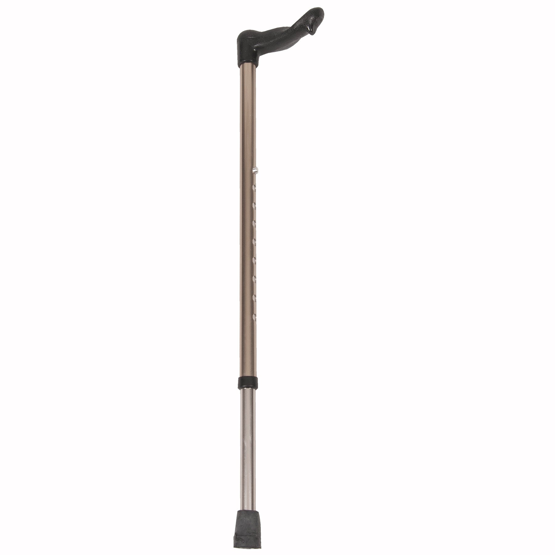CANE WITH PALM HANDLE (RIGHT) - BLACK - Jackson Medical Supply