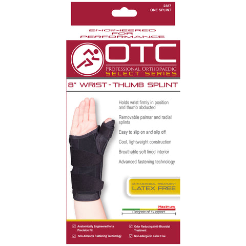 OTC 2387, Select Series 8" Wrist - Thumb Splint