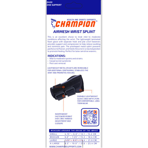 Champion C-450, Airmesh Wrist Splint