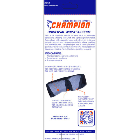 Champion C-448, Universal Wrist Support