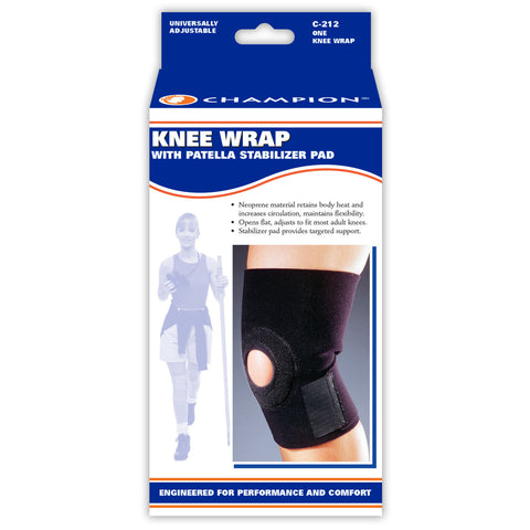 Champion C-212, Knee Wrap with Stabilizing Pad