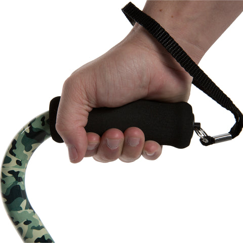 PCP 214153, Adjustable Pattern Cane with Offset Handle and Wrist Strap
