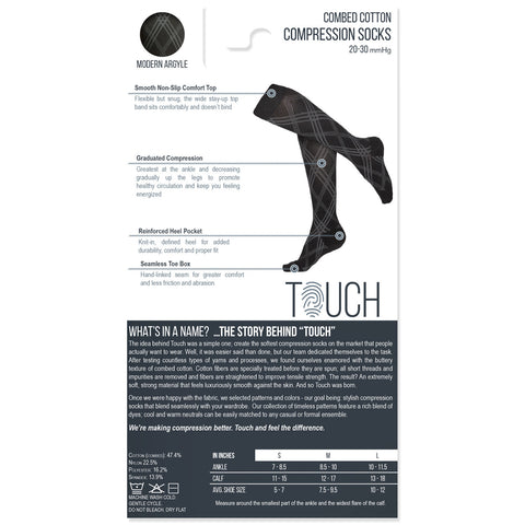 Touch 1070, Ladies' Knee High Compression Socks, 20-30 mmHg)