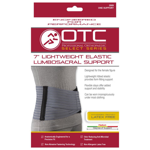 OTC 2889, Select Series 7" Lightweight Elastic Lumbosacral Support