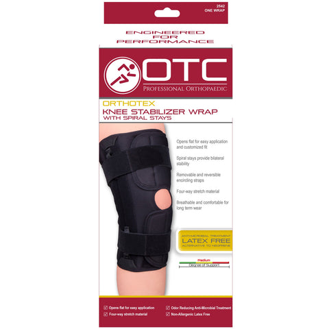 OTC 2542, Orthotex Knee Stabilizer Wrap - Spiral Stays